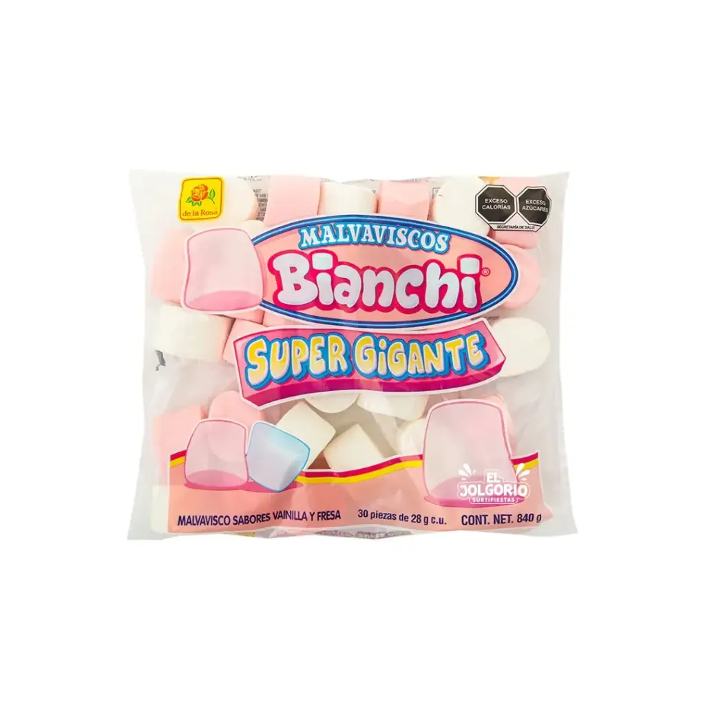 Bombon Bianchi De La Rosa Super Gigante 30pz 840g