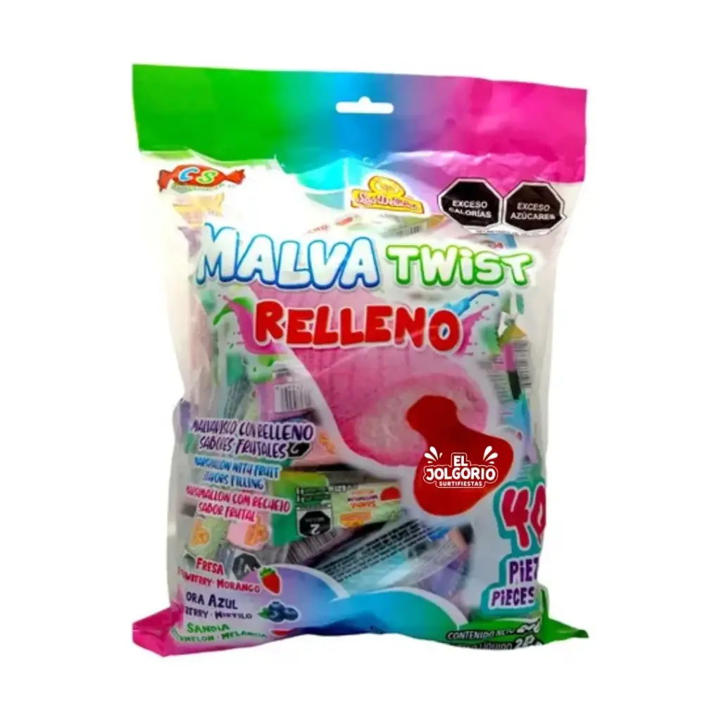Bombón Malva Twist Relleno Las Delicias 40pz 240g