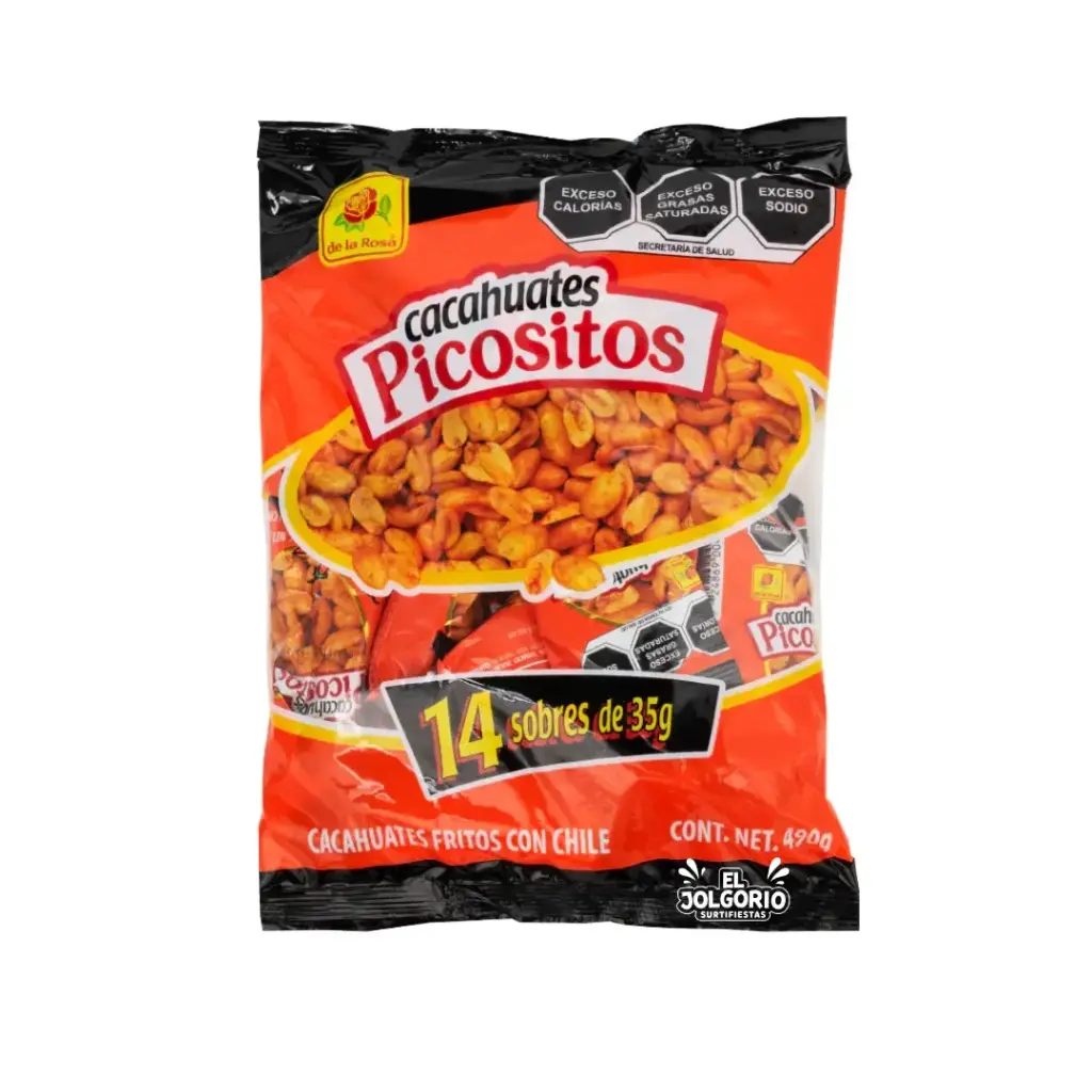 Cacahuates Picositos De La Rosa 14pzas 490g