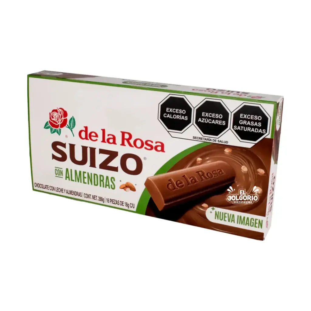 Chocolate Suizo Almendras De La Rosa 16pzas 288g