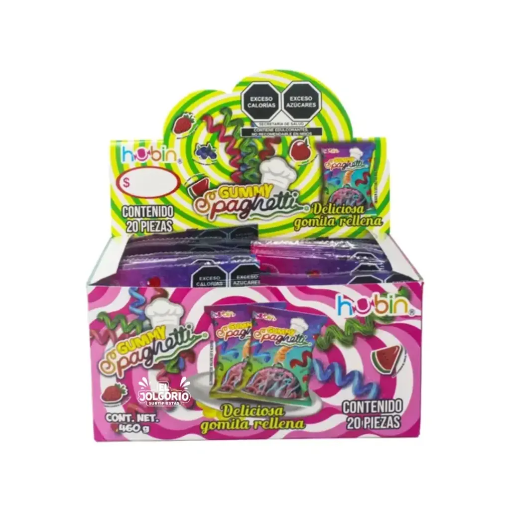 Gummy Spaghetti Hubin 20 Pzas 460g