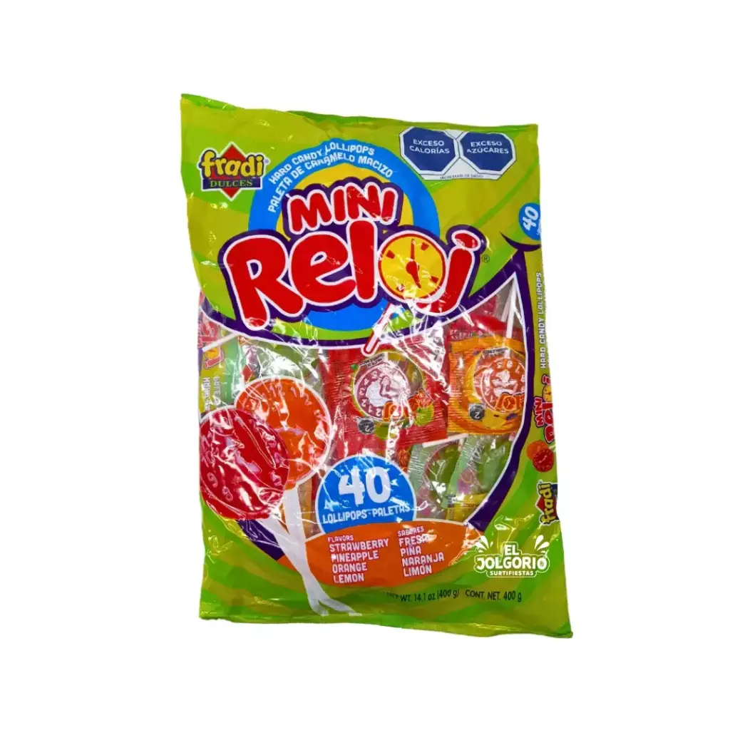 Paleta Mini Reloj Fradi 40pz