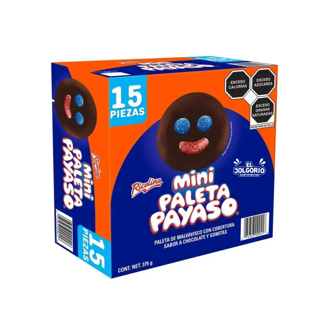 Paleta Payaso Mini 15pzas 375g