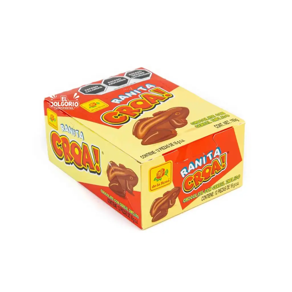 Ranita De Chocolate Croa! De La Rosa 12pzas