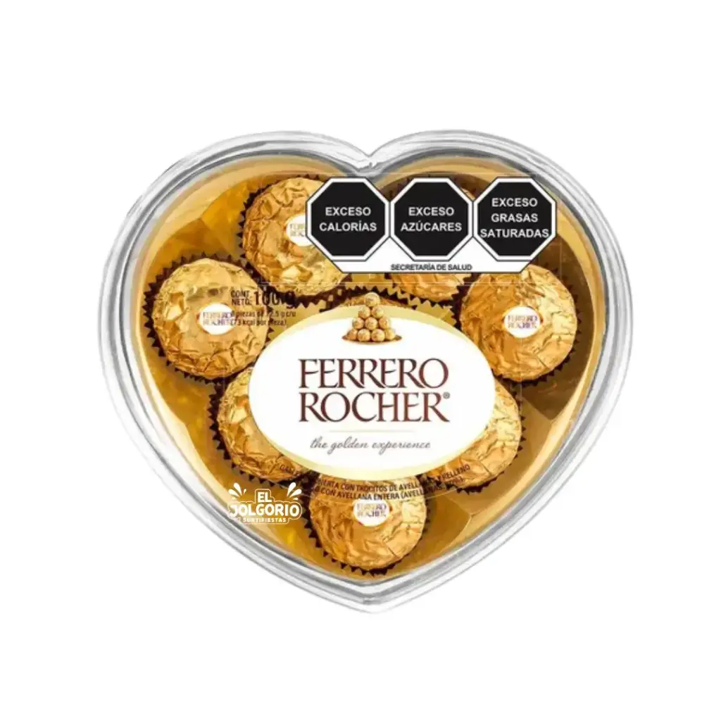 Chocolate Ferrero Rocher Corazón 8pzas 100g