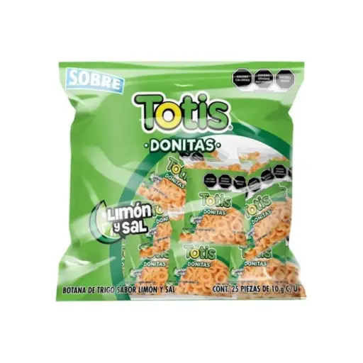 Totis Donitas Sal Y Limón 25pzas  