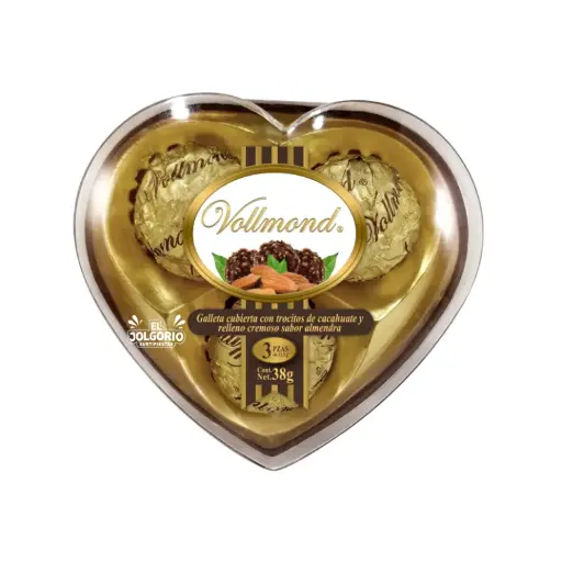 Chocolate Vollmond Corazón 3pzas 38g
